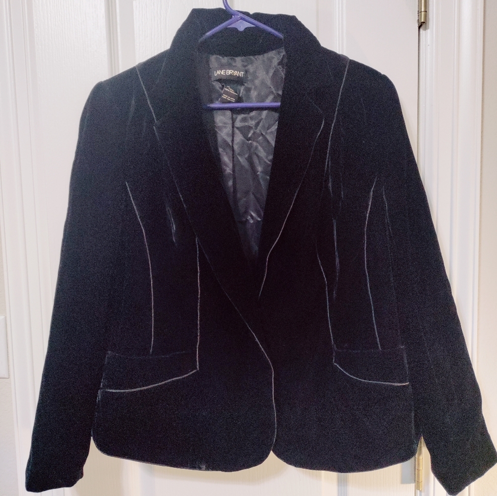 Lane Bryant Velvet blazer Size 16